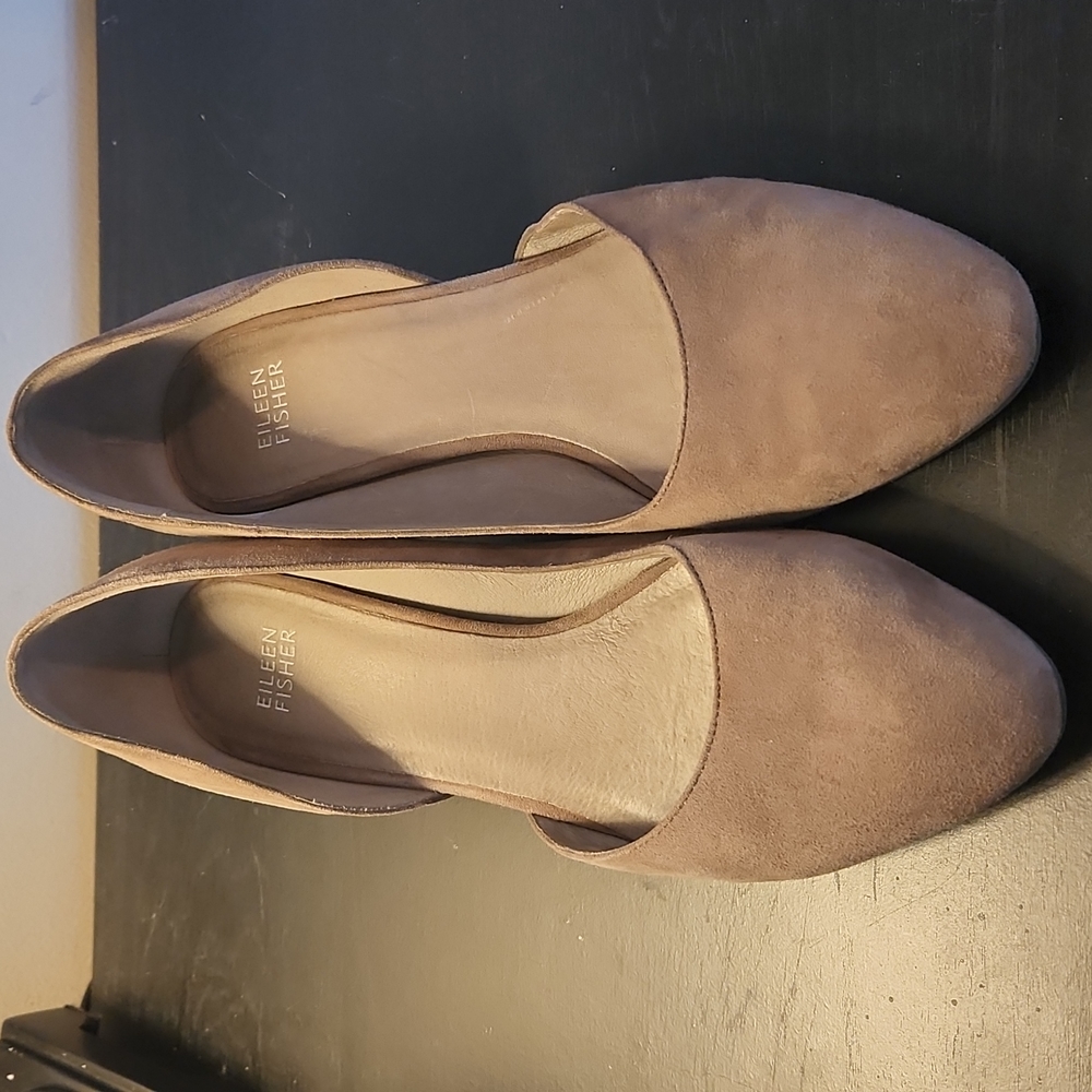 Eileen Fisher Cutout Suede Wedge Heel